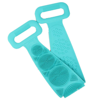 1302 Silicone Body Back Scrubber Double Side Bathing Brush for Skin Deep Cleaning DeoDap