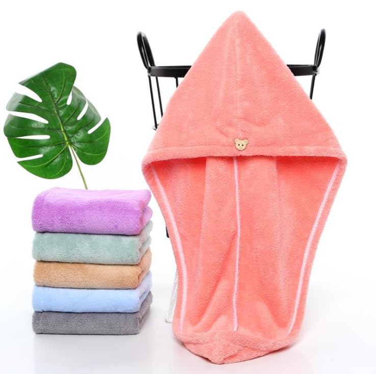 UK-0014 Hair Towel Wrap Absorbent Towel Hair-Drying Bathrobe Microfiber Bath Towel Hair Dry Cap Salon Towel