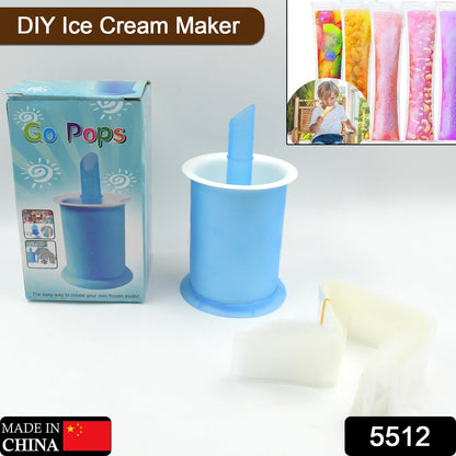 5512 Homemade Popsicle Maker Manual Ice Cream Machine With Approx 20 Pcs Packing Bag Popsicle Mold Convenient Maker Manual Ice Cream Machine For Kids Adults DIY, Reusable