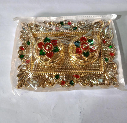 Rakasha Bandhan Special Puja Thali, Kumkum Thali Holder, Pooja Return Gift, Indian Housewarming Gifts, Brother/Bhai/Bhabhi/Sister/Family Rakhi for Rakshabandhan, Diwali