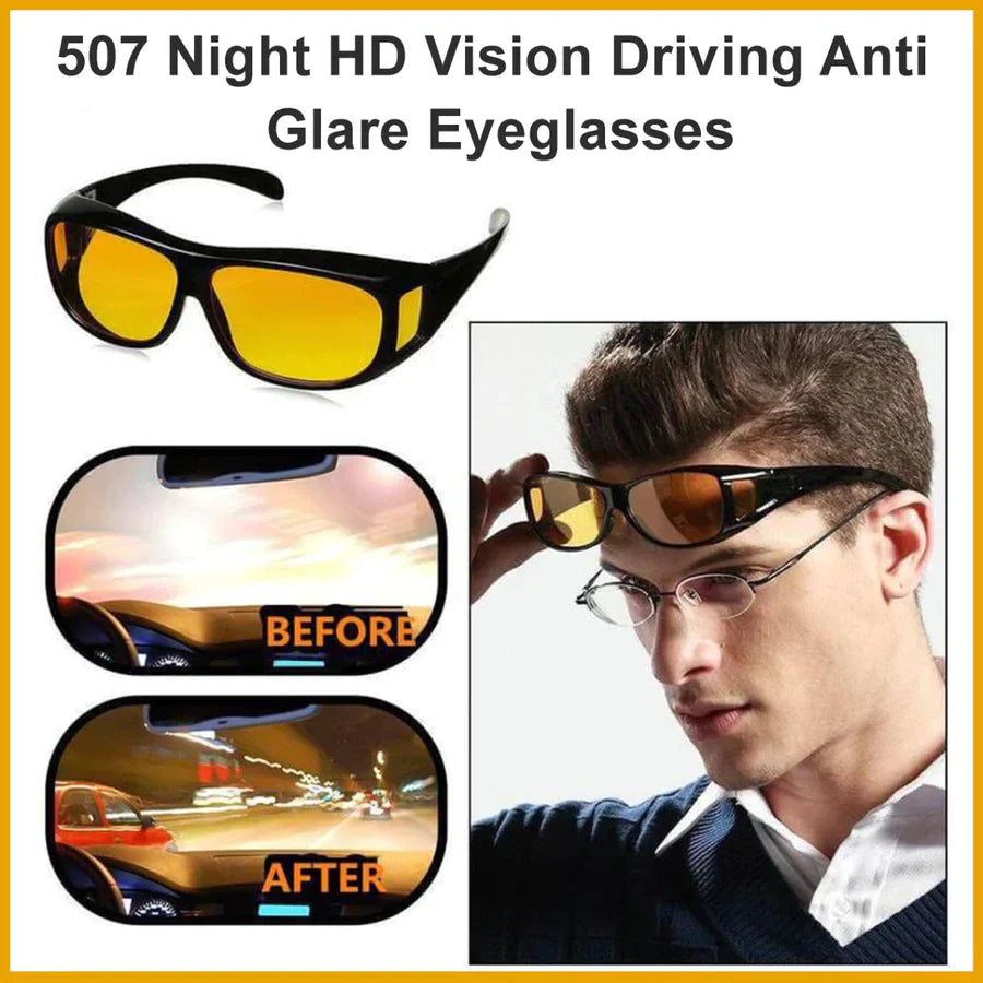 UK-0062 HD Vision Day and Night Goggles Anti Glare Polarized Sunglasses Men/Women Driving UV Protection Glasses for All Bikes & Cars Goggles