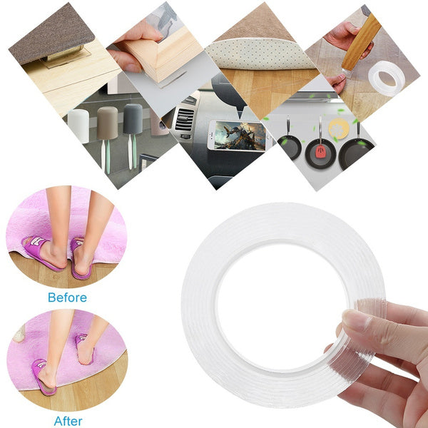 1678 5 Meter Double Sided Adhesive Silicon Grip Gel Tape DeoDap