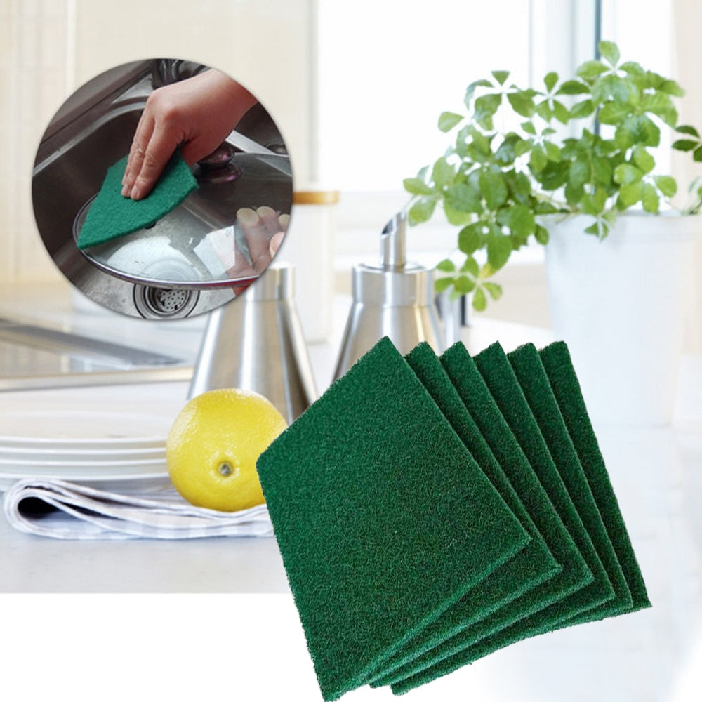 3438 Scrub Sponge Cleaning Pads Aqua Green (Pack Of 6) DeoDap