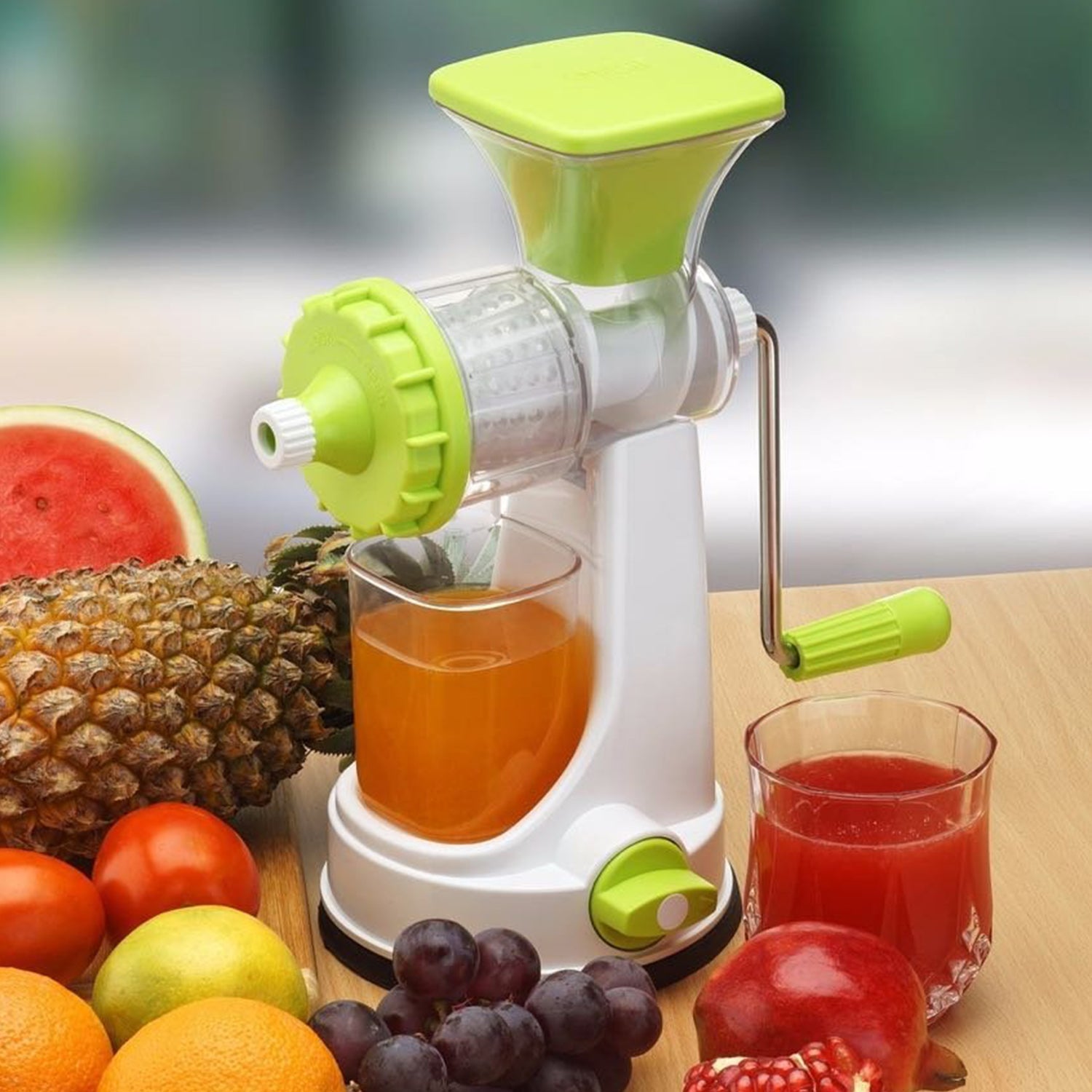 8103 Ganesh Kitchenware Plastic Hand Juicer New Smart Fruit & Vegetable Multipurpose Juicer (Color:Random Green,Blue,Red,Orange) ( Colors May Vary )  (Multicolor Pack of 1) DeoDap