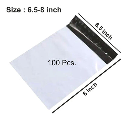 UK-0070 Tamper Proof Courier Bags(6.5X08 PLAIN 180 POD M1) - 100 pcs