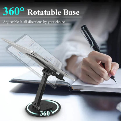 UK-0043 Mobile Rotatable Stand Height Adjustable iPhone Holder for Desk Portable Cellphone Stand Thick Case Friendly Compatible with All Mobile