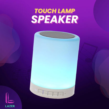 UK-0230 Wireless Night Light LED Touch Lamp Speaker with Portable Bluetooth & HiFi Speaker with Smart Colour Changing Touch Control