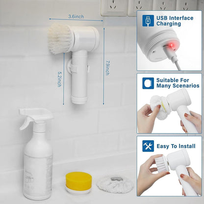 RellifeBuy Electric Spin Scrubber Rechargeable Cleaning Tools,Grout Brush, Electric Cleaning Brush with 3 Brush Heads,Electric Scrubber Suitable for Bathroom Wall Tiles Floor Bathtub Kitchen