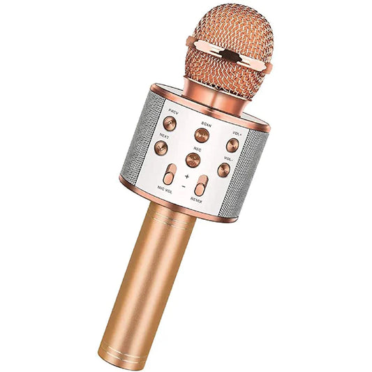 UK-0083 Bluetooth Wireless Recording Condenser Handheld Microphone Bluetooth Speaker Audio Recording Karaoke with MIC (Multicolor )