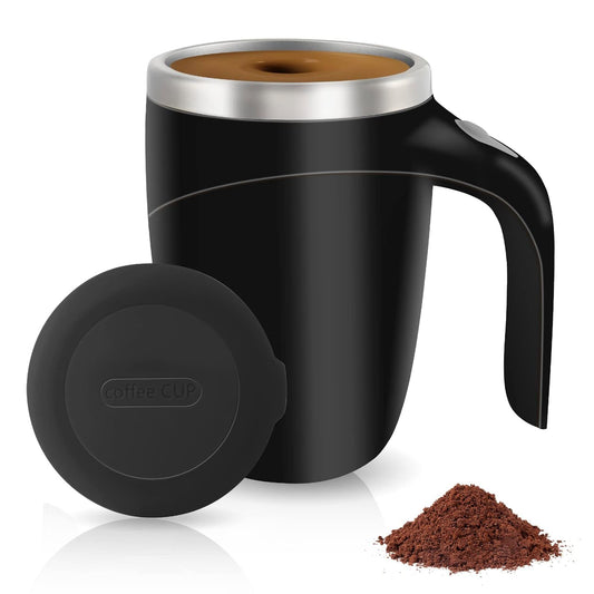 RellifeBuy Automatic Magnetic Stirring Coffee Mug, Rotating Home Office Travel Mixing Cup,Funny Electric Stainless Steel Self Mixing Coffee Tumbler, Suitable for Coffee, Milk, Cocoa and Other Beverages (Multicoloured)