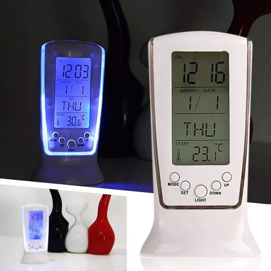 UK-0024 UM510 Digital Alarm Clock with LED Night Light/ Electronic with Temperature with LCD Display Light