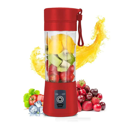 UK-0090 6 Blades Juicer Rechargeable Portable Electric USB Juicer Bottle Blender for Making Juice,Travel Juicer for Fruits and Vegetables,Juice Maker Machine (Multicolour)