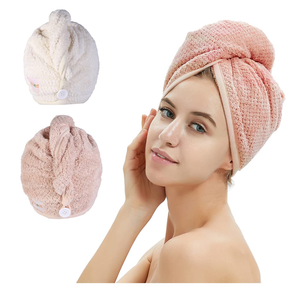 UK-0014 Hair Towel Wrap Absorbent Towel Hair-Drying Bathrobe Microfiber Bath Towel Hair Dry Cap Salon Towel