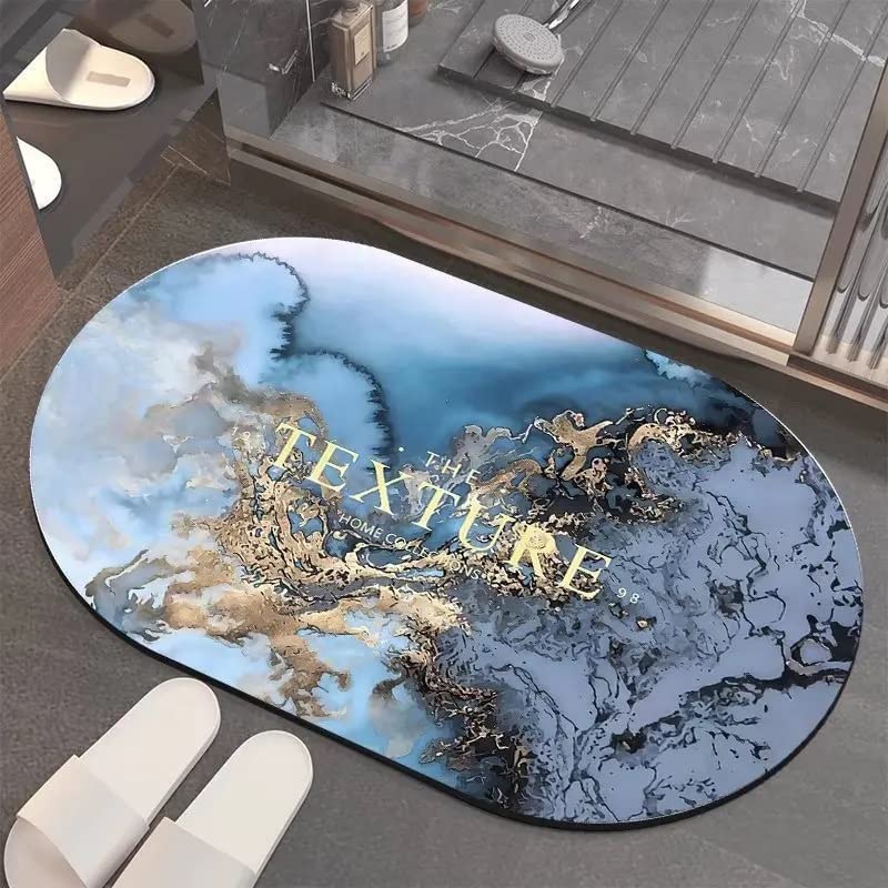 UK-0030 Floor Mat, Doormat, Bathroom Carpet Cushion Mat Bathroom mat Water Absorbing Non Slip Floor mat Quick Drying Water for Home Diatomite Door Mat Soft Silicone Super Absorbent(MULTI-DESIGN)