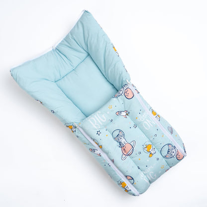 UK-0328 3 in 1 Baby Sleeping Bag & Carry Nest | Cotton Bedding Set for Infants & New Born Baby | Portable/Travel & Skin Friendly | 0-7 Months