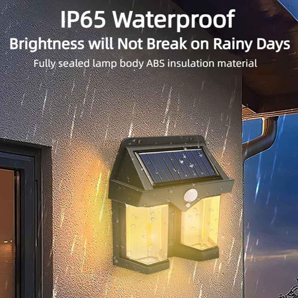 UK-0196 Solar Wall Double Lamp Outdoor Waterproof Up and Down Luminous Lighting, Solar LED Wall Light Induction Lamp Villa Garden Lights Yard Patio Fence Lamps