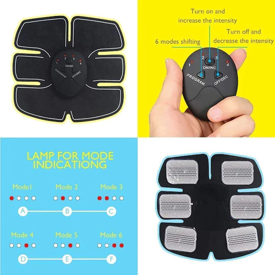 UK-0080 ABS smart Stimulator with Stickers Pad for Body Slimming Massager( 6 PACK )