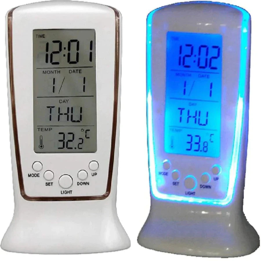 UK-0024 UM510 Digital Alarm Clock with LED Night Light/ Electronic with Temperature with LCD Display Light