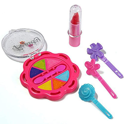 1908 Beauty Make up Set for Kids Girls with Fold-able Suitcase (Multicolour) DeoDap