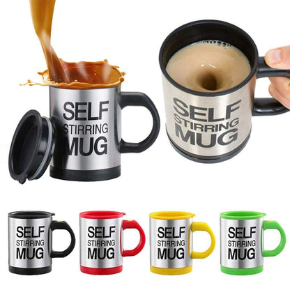 UK-0127  Self String Coffee Mug, Stainless Coffee Mixing Cup Blender Self Stirring Mug Best Gift Coffee Mug, Coffee Mug self Stirring (Multi Color)