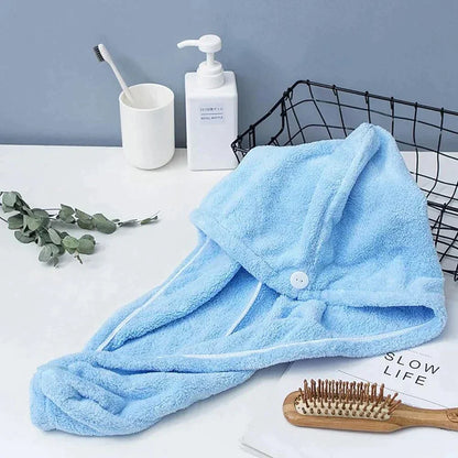 UK-0014 Hair Towel Wrap Absorbent Towel Hair-Drying Bathrobe Microfiber Bath Towel Hair Dry Cap Salon Towel