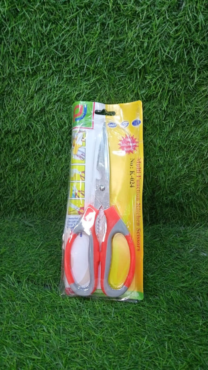 Multi-Function Kitchen Household for Vegetables, Fruit, Cheese & Meat Slices with Bottle Opener Stainless Steel Sea Food Scissor