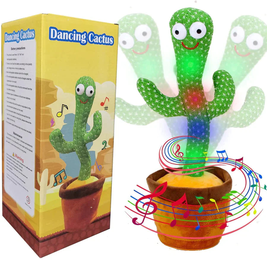 UK-0076 Dancing Cactus Toy for Babies Talking, Speaking, Recording | Repeat What You Say | Singing Electronic Pet for Toddlers | Swing and Sing Toy-Charger Cactus Toy Plant..