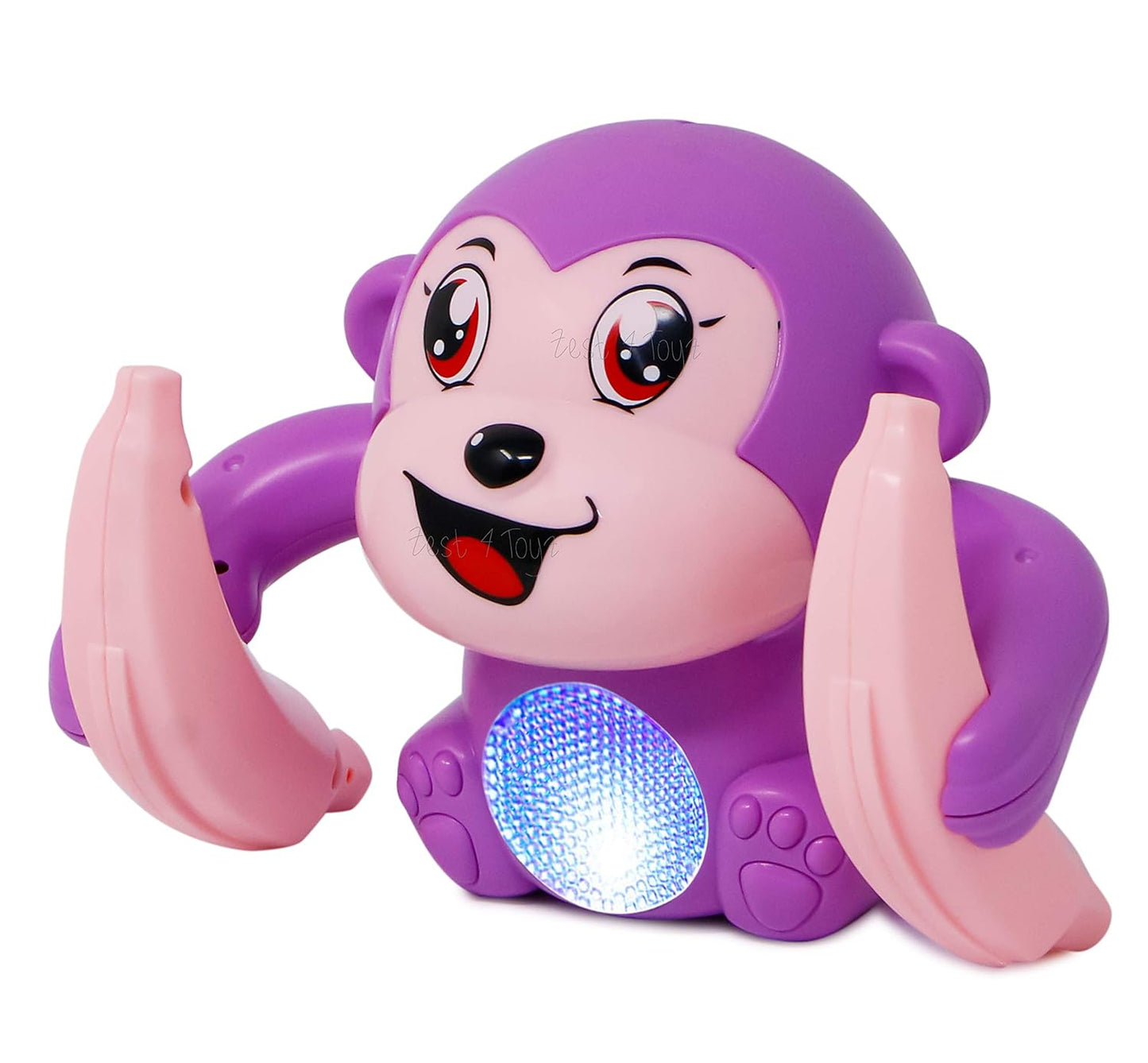 UK-0119  Dancing Monkey Musical Toy for Kids Baby Spinning Rolling Doll Tumble Toy with Voice Control Musical Light and Sound Effects with Sensor, Multicolor