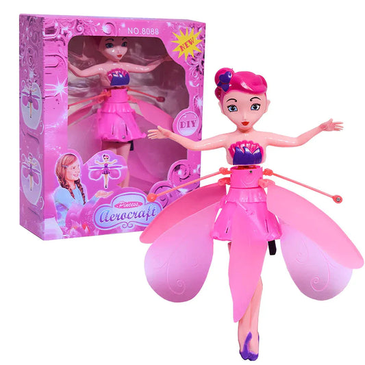 UK-0007 Kids Flying Princess Doll Magic Infrared Induction Control Toy, Play Game RC Flying Toy,Mini Drone Indoor and Outdoor Toys for Kids Boys Girls 6 & Up Year Old Gift