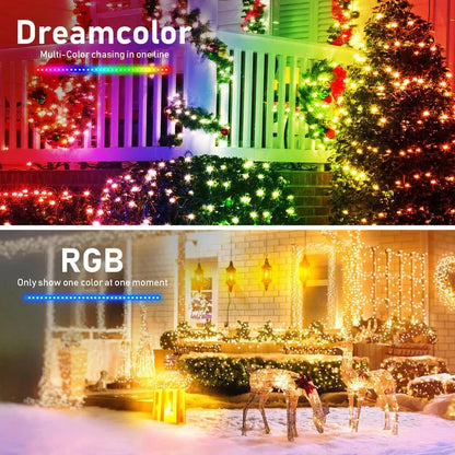 UK-0008    Smart Fairy String Lights - 5 Meter 150 LED Fairy Lights with Music Mode Remote App Control RGB Color Changing