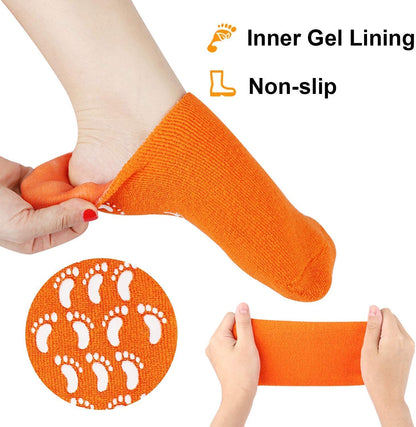 UK-0166 Silicon Gel Heel And Foot Protector, Moisturizing Socks for Foot Care, Pain Relief And Heel Cracks