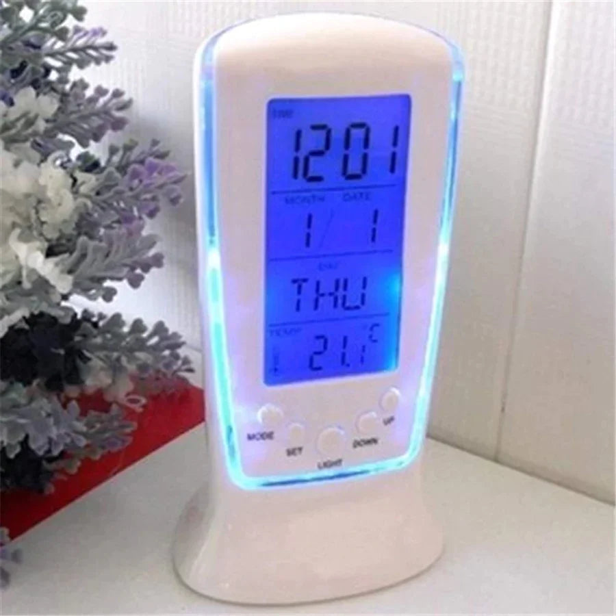 UK-0024 UM510 Digital Alarm Clock with LED Night Light/ Electronic with Temperature with LCD Display Light