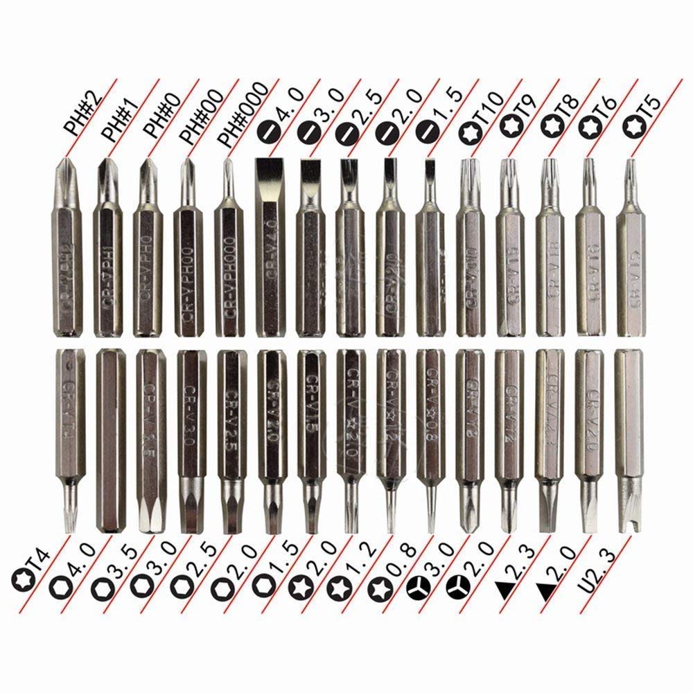 UK-0114  32 In 1 Mini Screwdriver Bits Set with Magnetic Flexible Extension Rod for Home Appliance, Laptop,Mobile