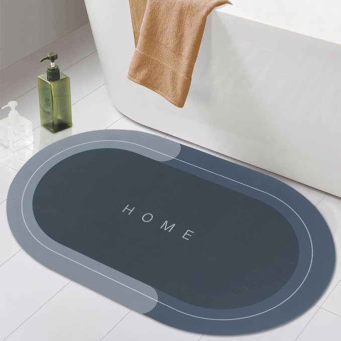 UK-0030 Floor Mat, Doormat, Bathroom Carpet Cushion Mat Bathroom mat Water Absorbing Non Slip Floor mat Quick Drying Water for Home Diatomite Door Mat Soft Silicone Super Absorbent(MULTI-DESIGN)