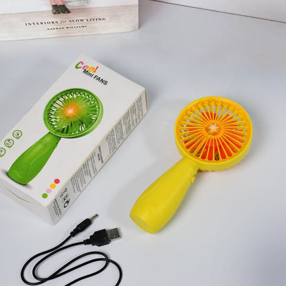 7605 Foldable Handy Light Fans Rechargeable Handheld Mini Fan Electric Personal Fans Hand Bar Desktop Fan DeoDap