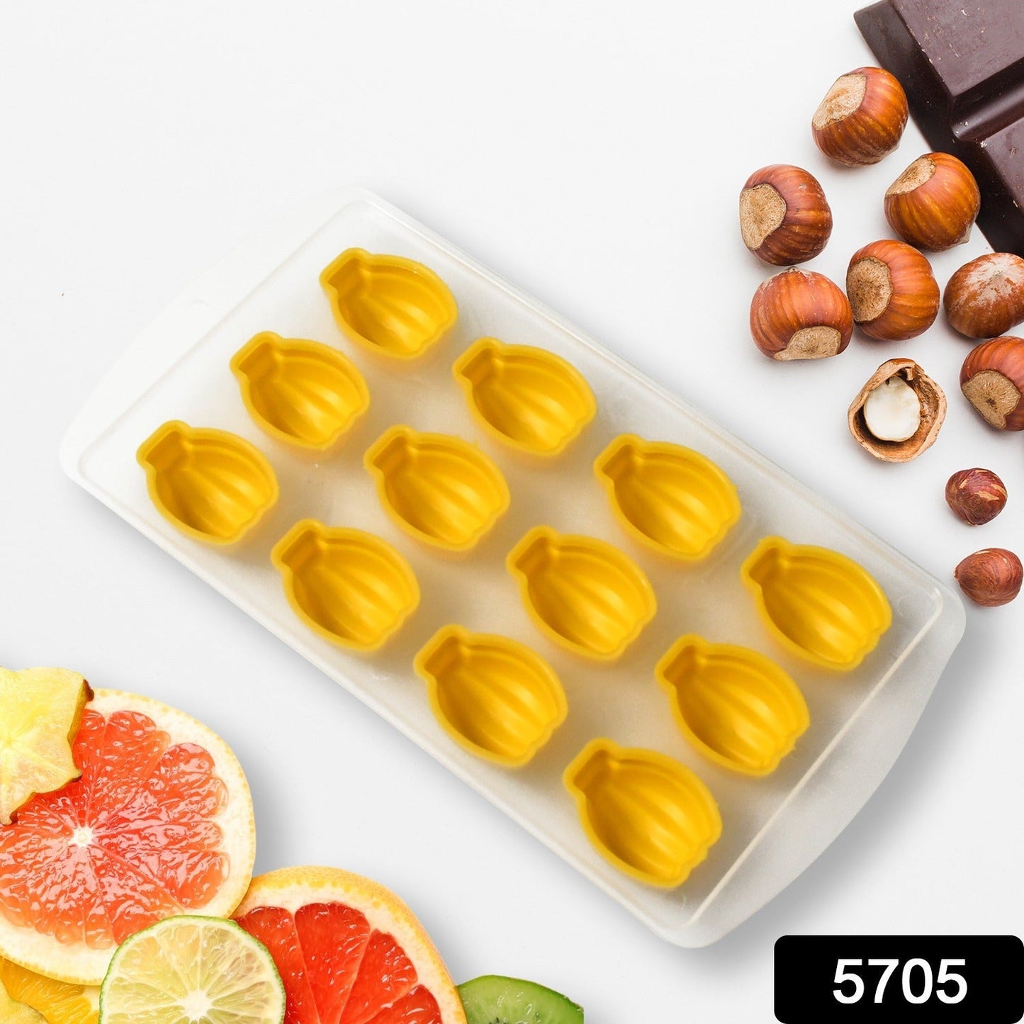 Silicone Mold Ice Cube Tray Creative Sweet Multi Type Ice Tray Buckets, Ice Cube Trays Multi Fruit Shape Ice Tray (1 Pc)