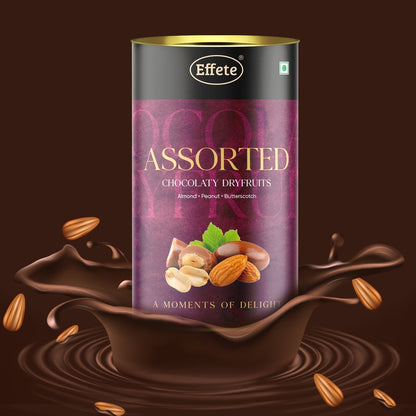 Effete Assorted Chocolate Dryfruits - Almonds, Peanut & Butterscotch Choklet(96 gm)