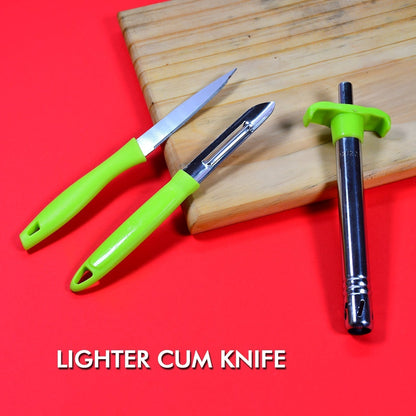 8135 Ganesh 3pc Lighter Cum knife and peeler. DeoDap