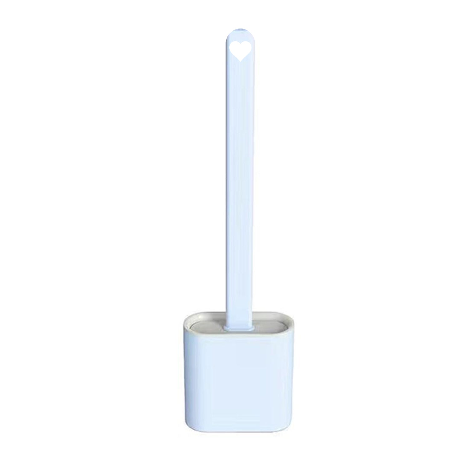 1410A Silicone Toilet Brush with Holder Stand  for Bathroom Cleaning DeoDap