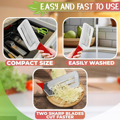 RellifeBuy Cabbage Shredder Kitchen Grater Slicer - Stainless Steel Shredder Knife Fruit Chopper