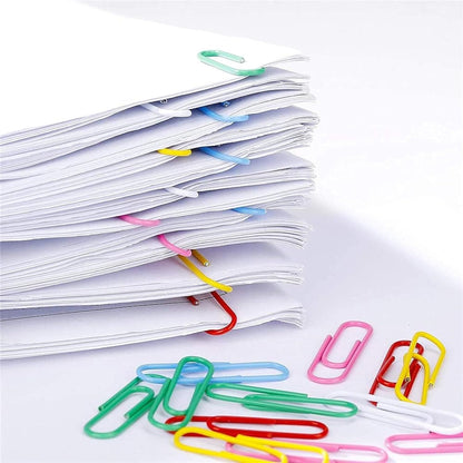 8859 MultiPurpose Assorted Color Coated Paper Clips, Assorted Sizes, Durable & Rustproof, Colored Paper Clips for Paperwork, DIY Work, classify Documents, Bookmark, Snacks Bag Clips, Suitable for Home, School, Office (Approx 28 Pcs)