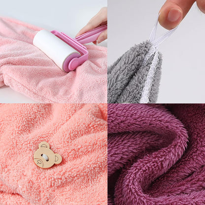 UK-0014 Hair Towel Wrap Absorbent Towel Hair-Drying Bathrobe Microfiber Bath Towel Hair Dry Cap Salon Towel