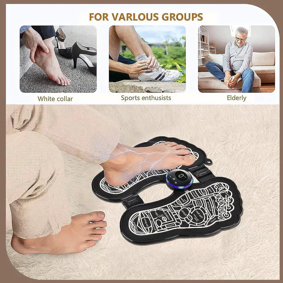 UK-0051 (COMBO) EMS Foot massager and butterfly combo Deep Kneading Circulation Foot Booster for Feet and Legs Muscle Stimulator,Folding Portable Electric Massage Machine with 8 Modes 19