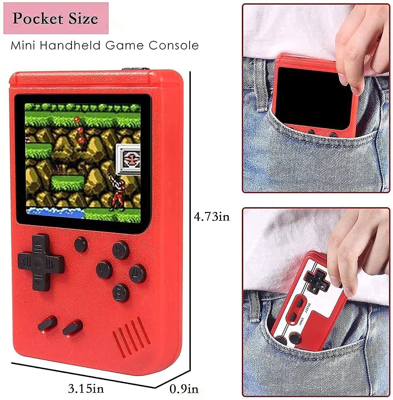 UK-0286 Sup Game Box 400 in 1 Portable Handheld Console, Two-Player Games, TV Output, Long Battery Life - Retro Gaming Fun Gift for Kids and Adults