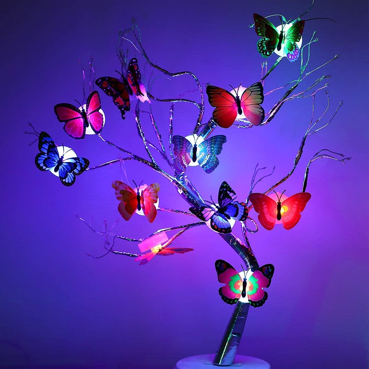 6278 The Butterfly 3D Night Lamp Comes with 3D Illusion Design Suitable for Drawing Room, Lobby. DeoDap