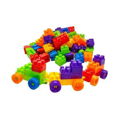 4431 Blocks Set for Kids, Play Fun and Learning Blocks for Kids Games for Children Block Game Puzzles Set Boys, Children (Multicolor, 120 Bricks Blocks) DeoDap