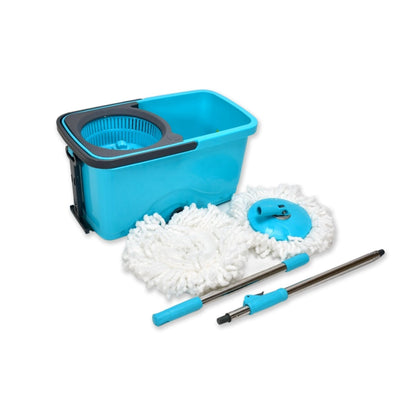 4028 Quick Spin Mop Plastic spin, Bucket Floor Cleaning, Easy Wheels & Big Bucket, Floor Cleaning Mop with Bucket DeoDap