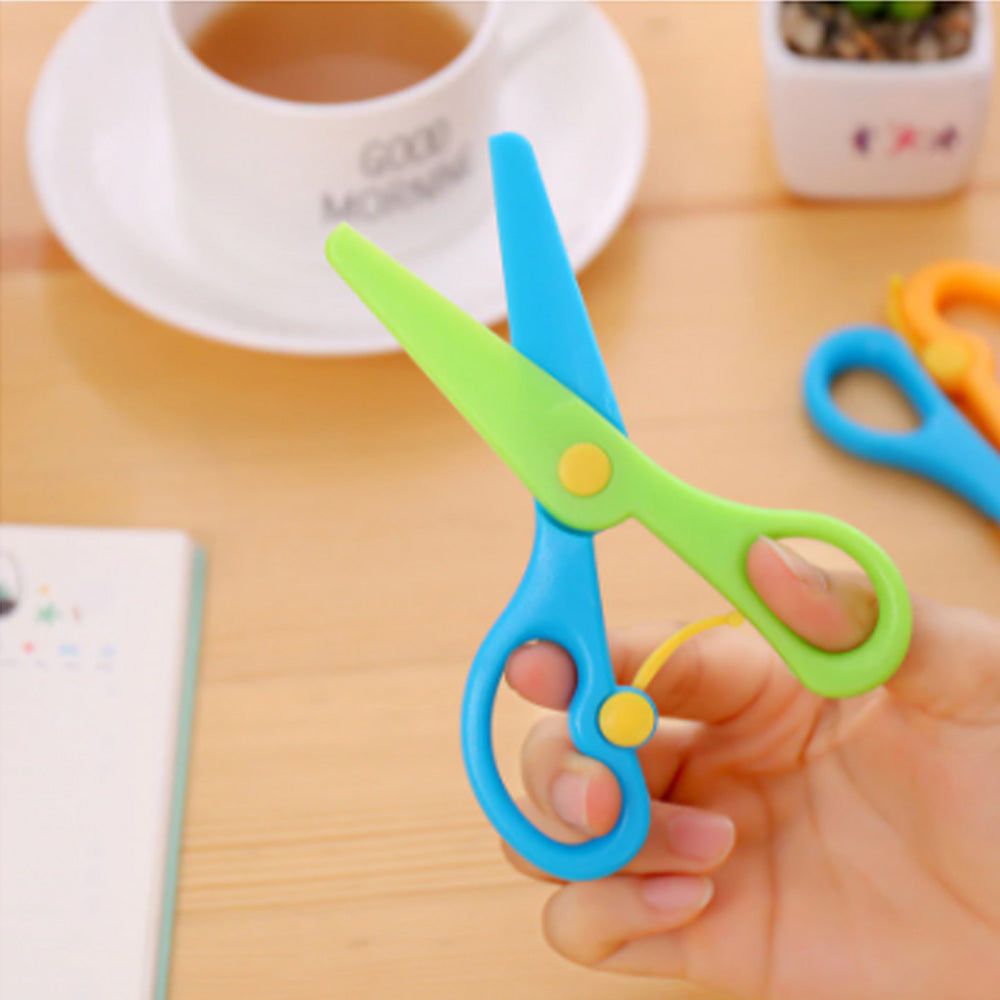 1569 Kids Handmade Plastic Safety Scissors Safety Scissors DeoDap