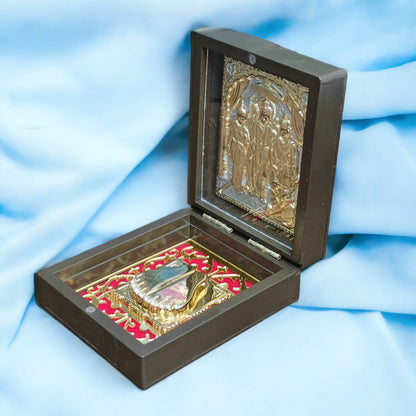 UK-0309 Blessing Lord  Small Puja Worship Box – Gold Plated      ( MIX GOD)