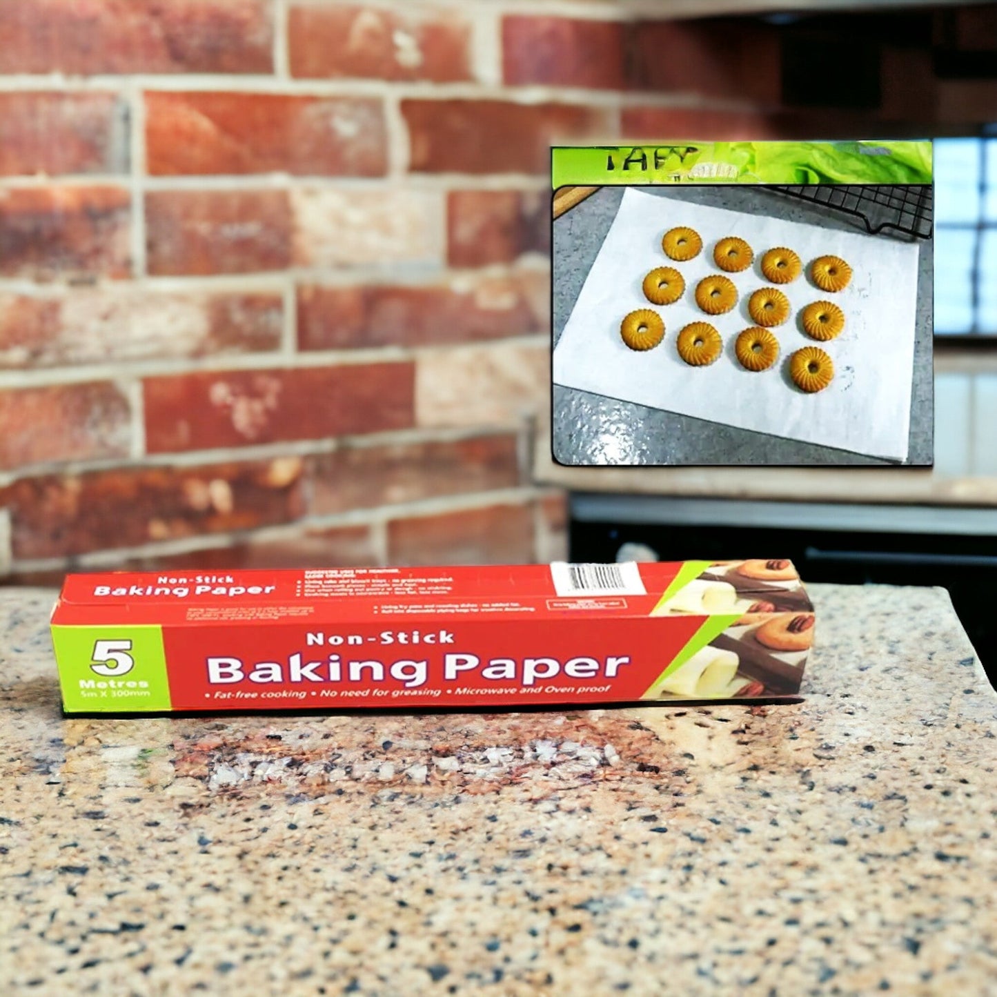 UK-0226 lair Baking Parchment Paper Non Stick Microwave & Oven Proof